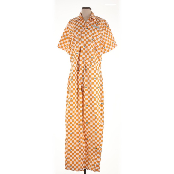 NWT Odd Future OF Donut Orange Checkered Jumpsuit mens small S